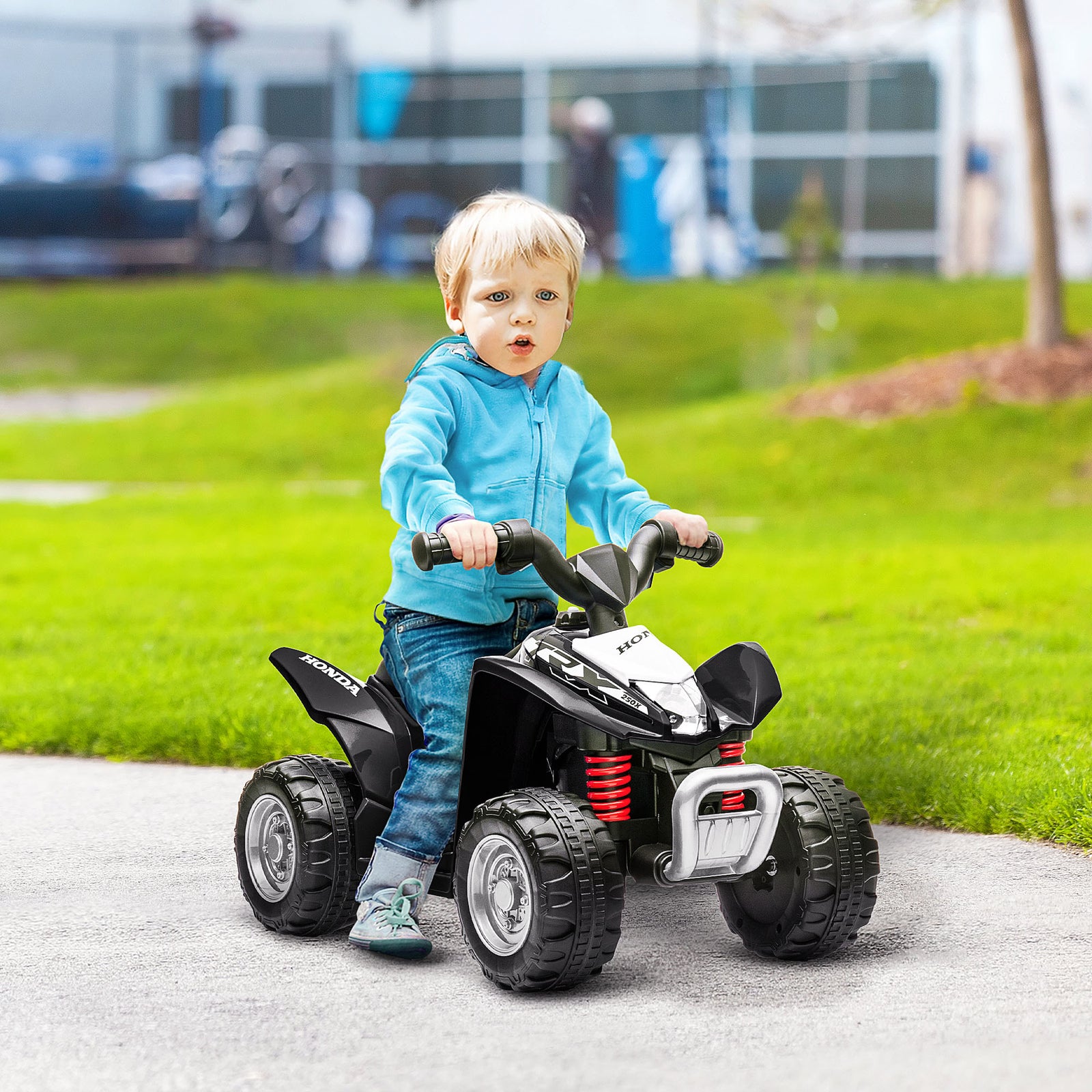 Honda Licensed Kids Electric Quad Bike 6v Atv Ride On 1.5-3 Years | Black