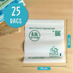 Compostable Resealable Zip Lock Bags Small  0.5 Litre | Set of 3 | White