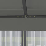 3x3m Gazebo Canopy Replacement Cover, With Drain Holes