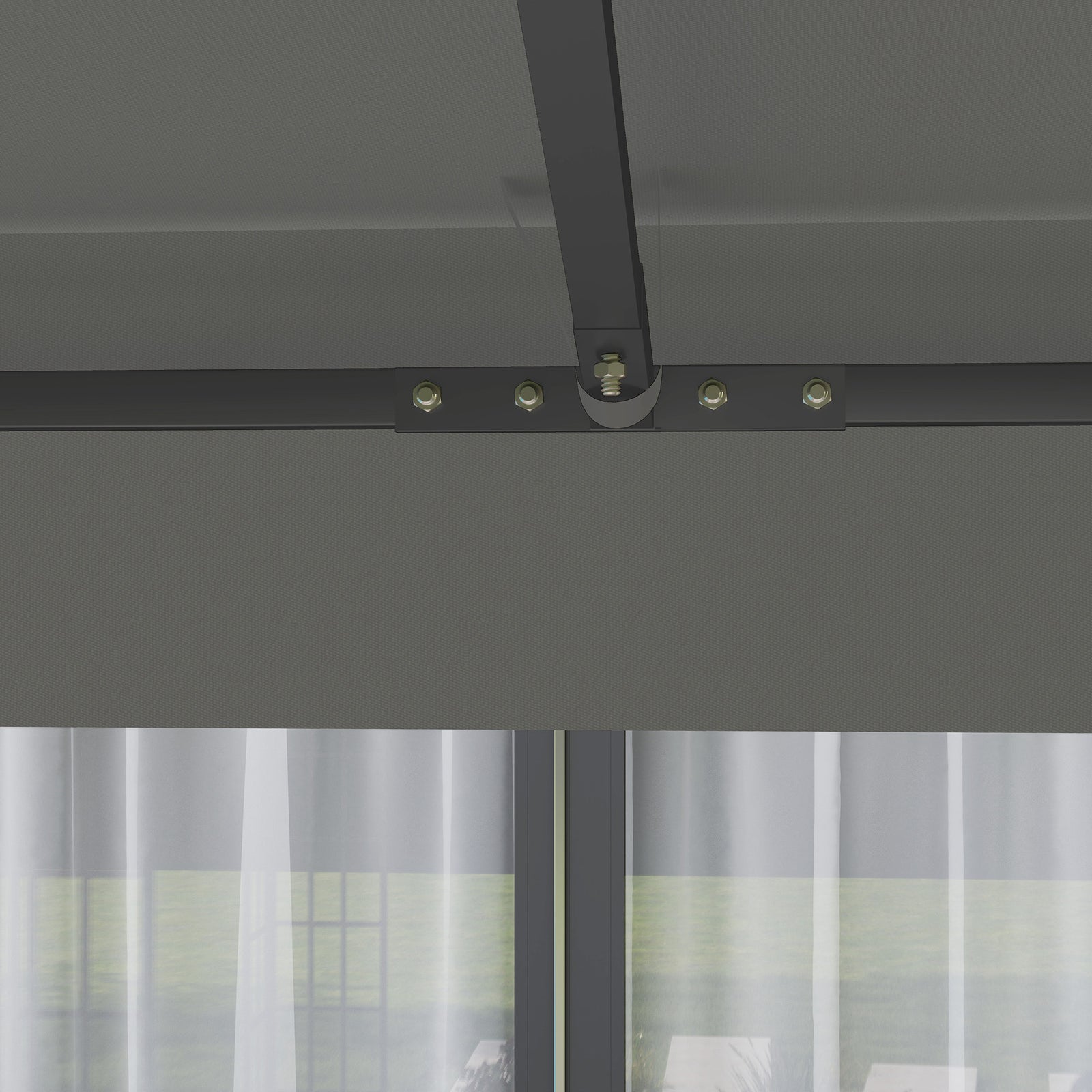 3x3m Gazebo Canopy Replacement Cover, With Drain Holes