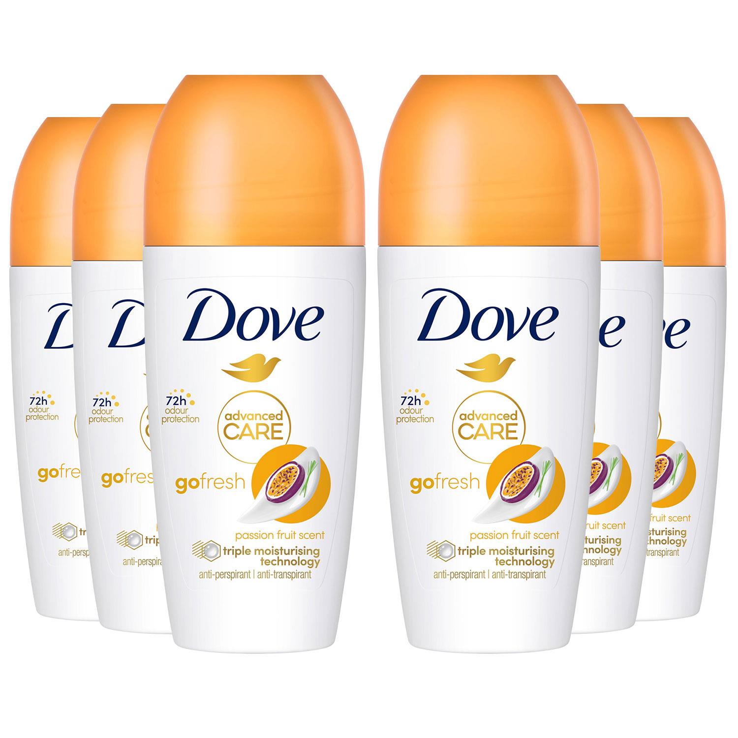Roll On Go Fresh Passion Fruit 72h Lasting Women's Antiperspirant 50ml, 6pk