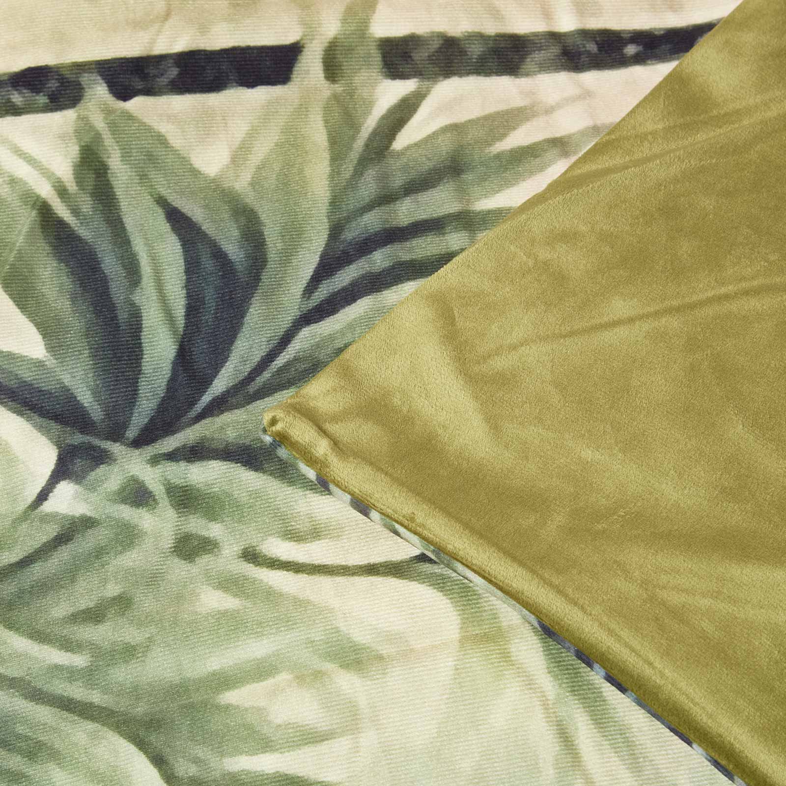 Palm Sepia Throw 130 X 170 Cm Tropical Blanket | 130cm x 170cm | Green