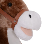 Kids Rocking Horse Wooden Plush Age 3+ Children Ride On Toy Rocker Baby