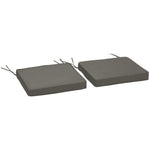 45 X 45cm Garden Chair Cushion With Ties And Zip Seat Pads | Dark Gray
