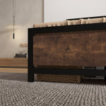 Single/double/king Metal Bed Frame With Headboard Footboard | Single | Brown