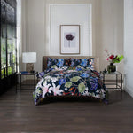 Floral Nightshade 100% Cotton Digitally Printed Duvet Cover Set – Luxury 200 Thread Count  Bedding | Super King | Multi Colour