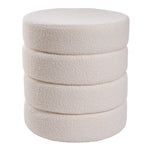 Round Channel Upholstered Ottoman