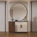 Rei - Round Metal Circle Mirror | 120cm x 120cm | Black
