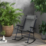 Folding Rocking Chair Zero Gravity With Headrest