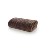 Hockley Large Soft Throw – Quilted 150x200cm Warm Modern Blanket | 150cm x 200cm | Mocha