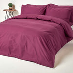 Egyptian Cotton Duvet Cover With Pillowcase, 200 Tc | King | Plum