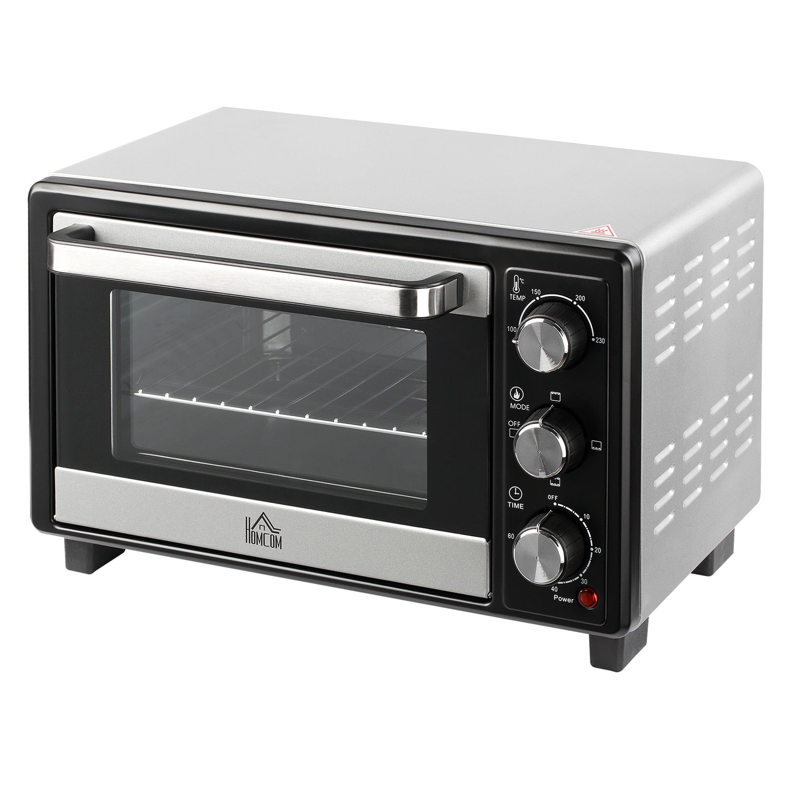Mini Oven 16l Countertop Oven With Adjustable Temp Timer | One Size | Silver