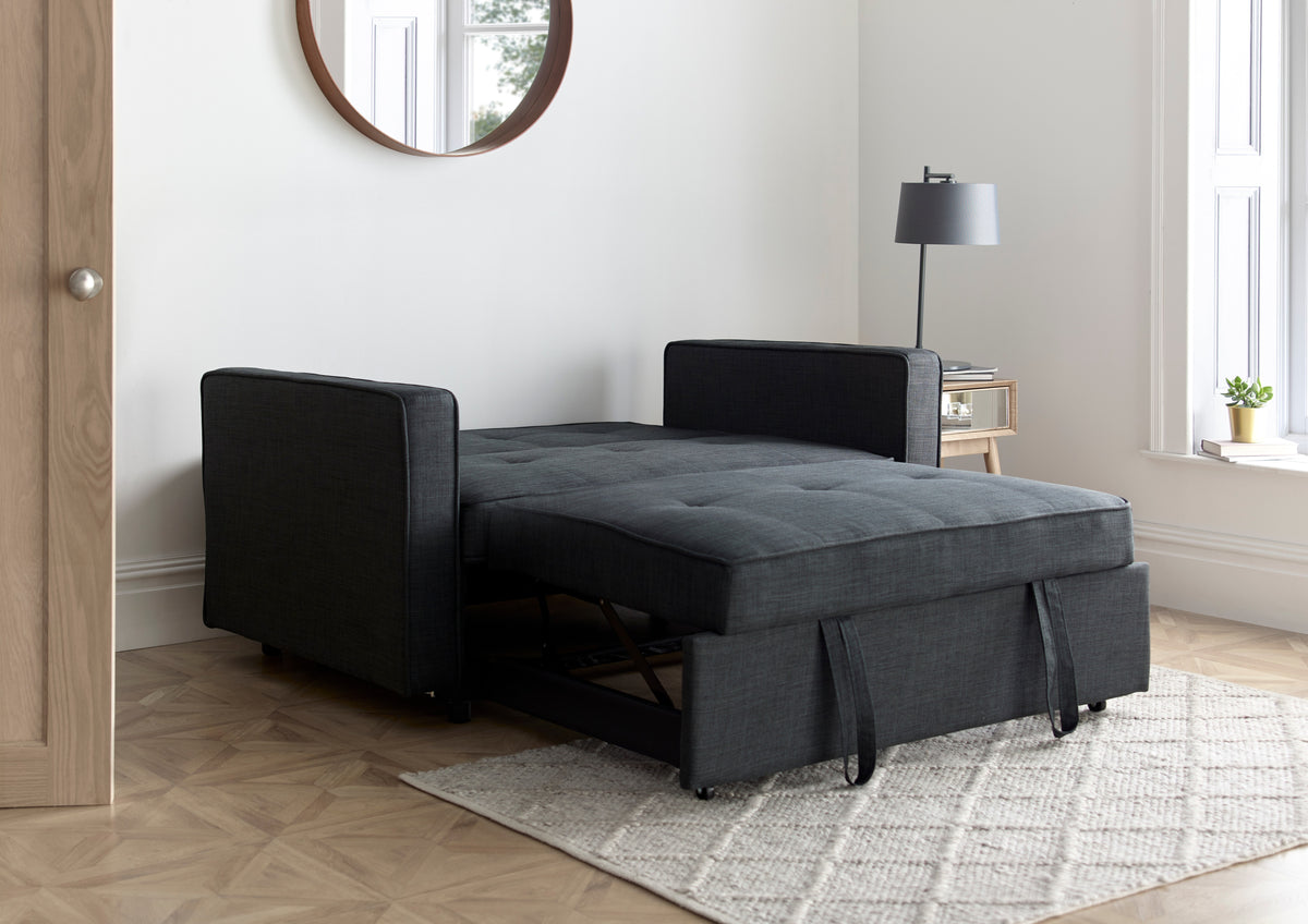 Troy 2 Seater Adjustable Sofa Bed | 2 Person | Grey