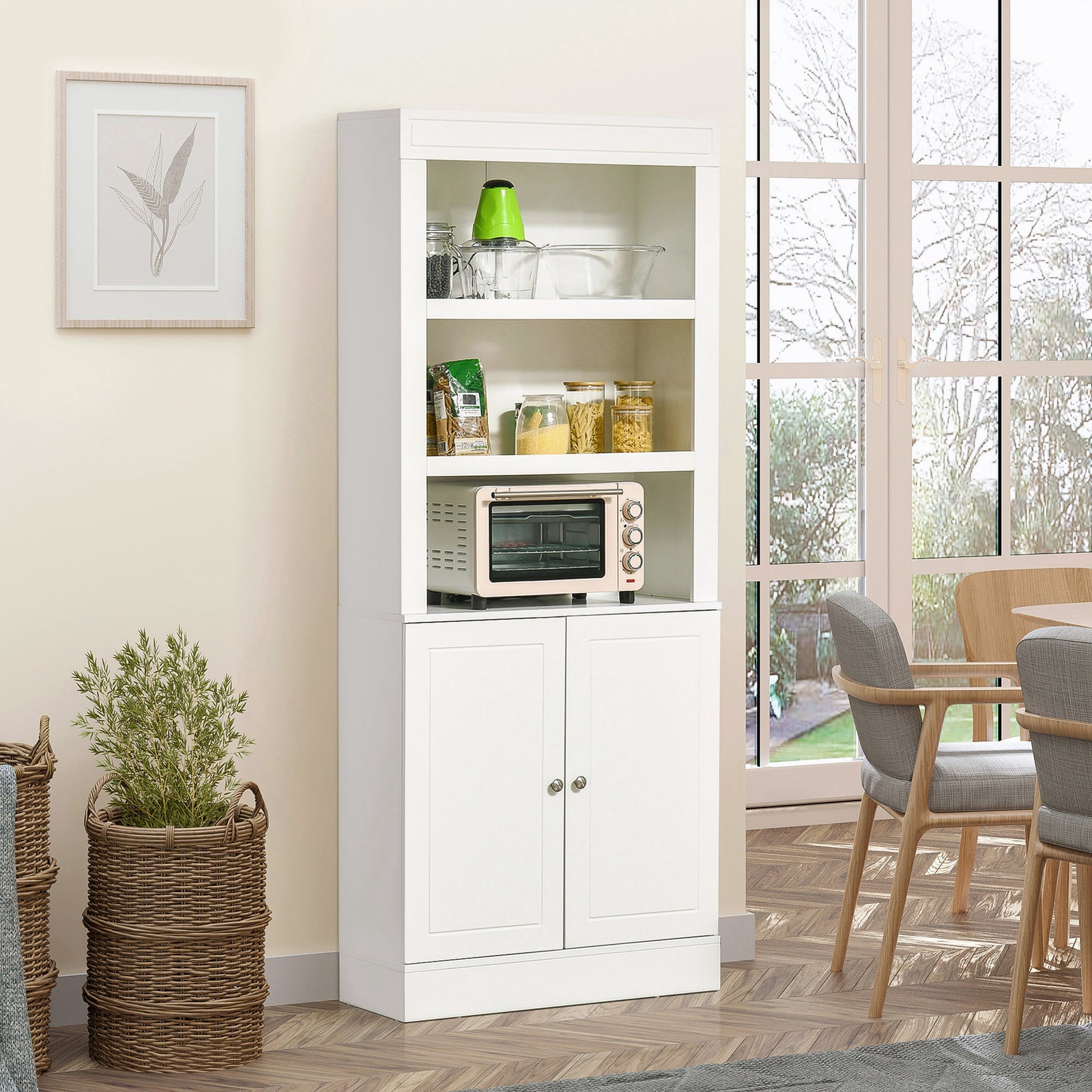 Modern Sideboard With 6 Tier Shelving