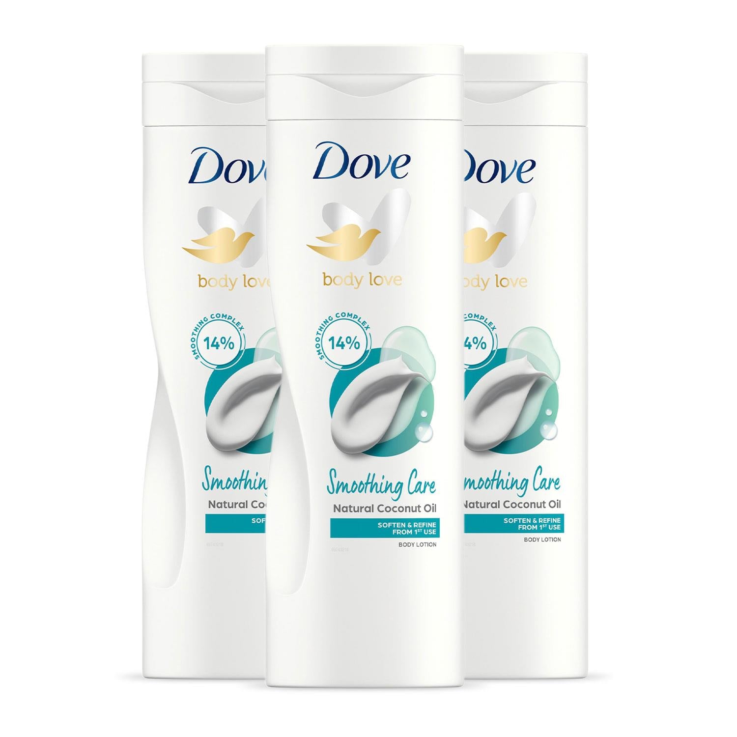 Body Lotion Smoothing Care Natural Coconut Oil For All Skin Types, 3x400ml