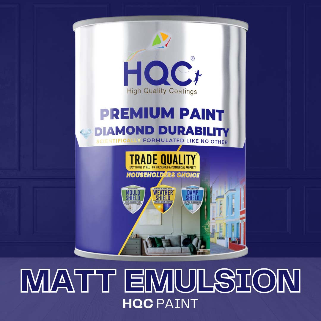 HQC Paint Matt Emulsion Paint - Matt Finish For Interior Walls & Ceilings