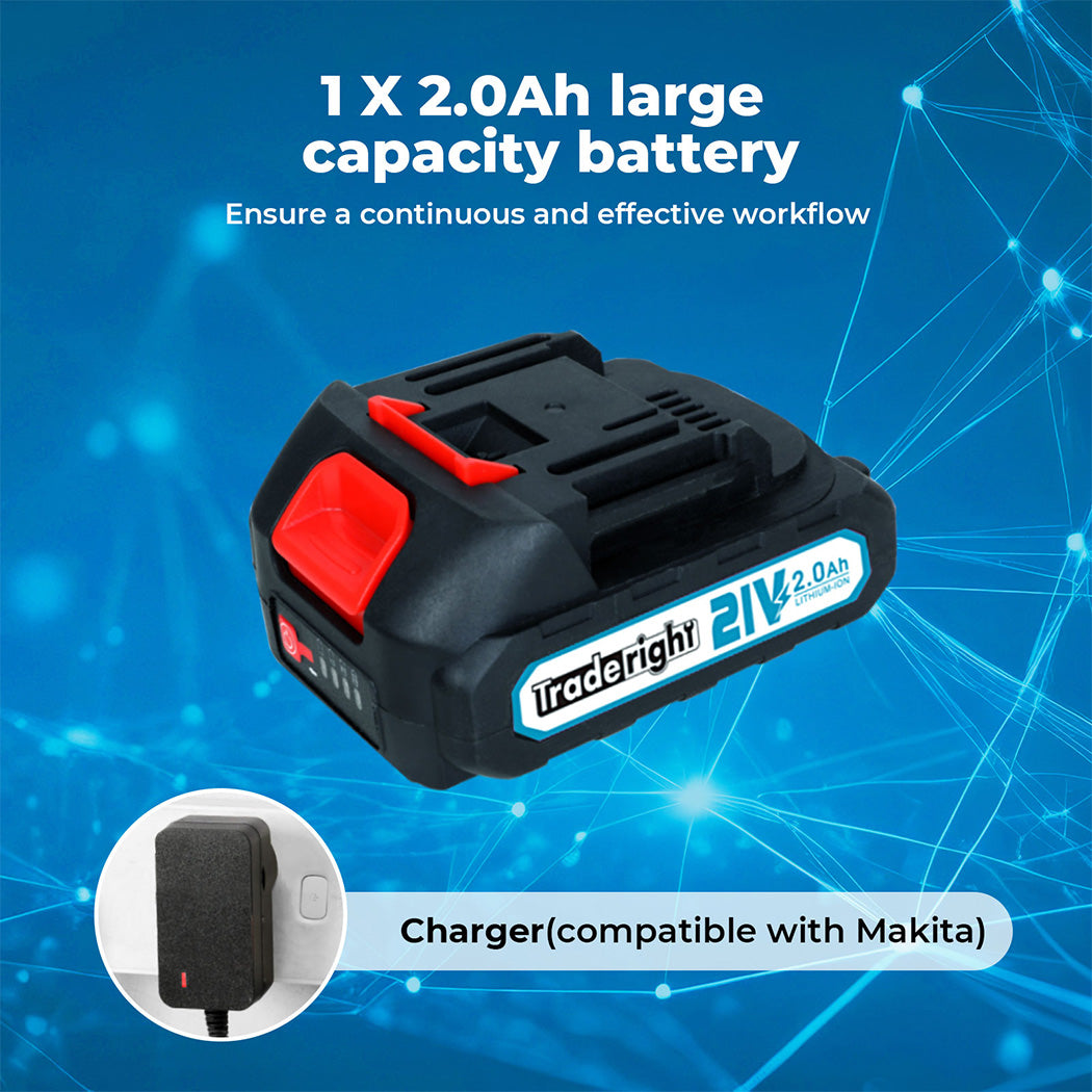 21v Cordless Drill Combi Driver Electric Screwdriver Set 1 Battery | Blue