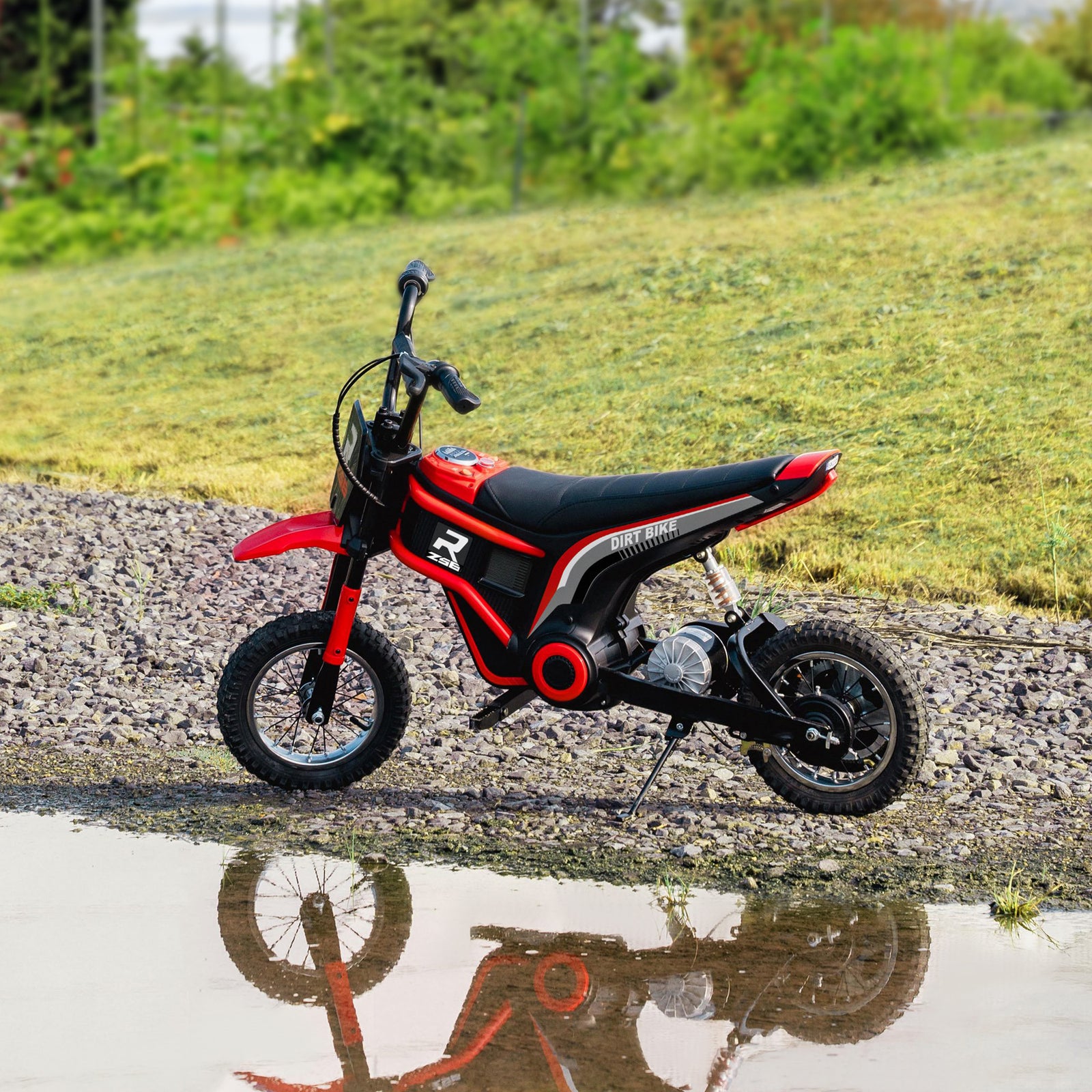 24v Kids Electric Motorbike With Twist Grip Throttle, Music, Horn | Red