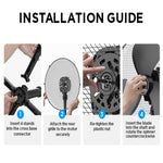 40w Pedestal Fan Adjustable Height Oscillating Standing Fan For Home Or Office