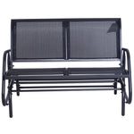 2-person Patio Glider Bench Gliding Chair Loveseat W/armrest