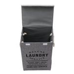 Living and Home Foldable Home Laundry Baskets Laundry Hamper With Lid And Rope Handles
