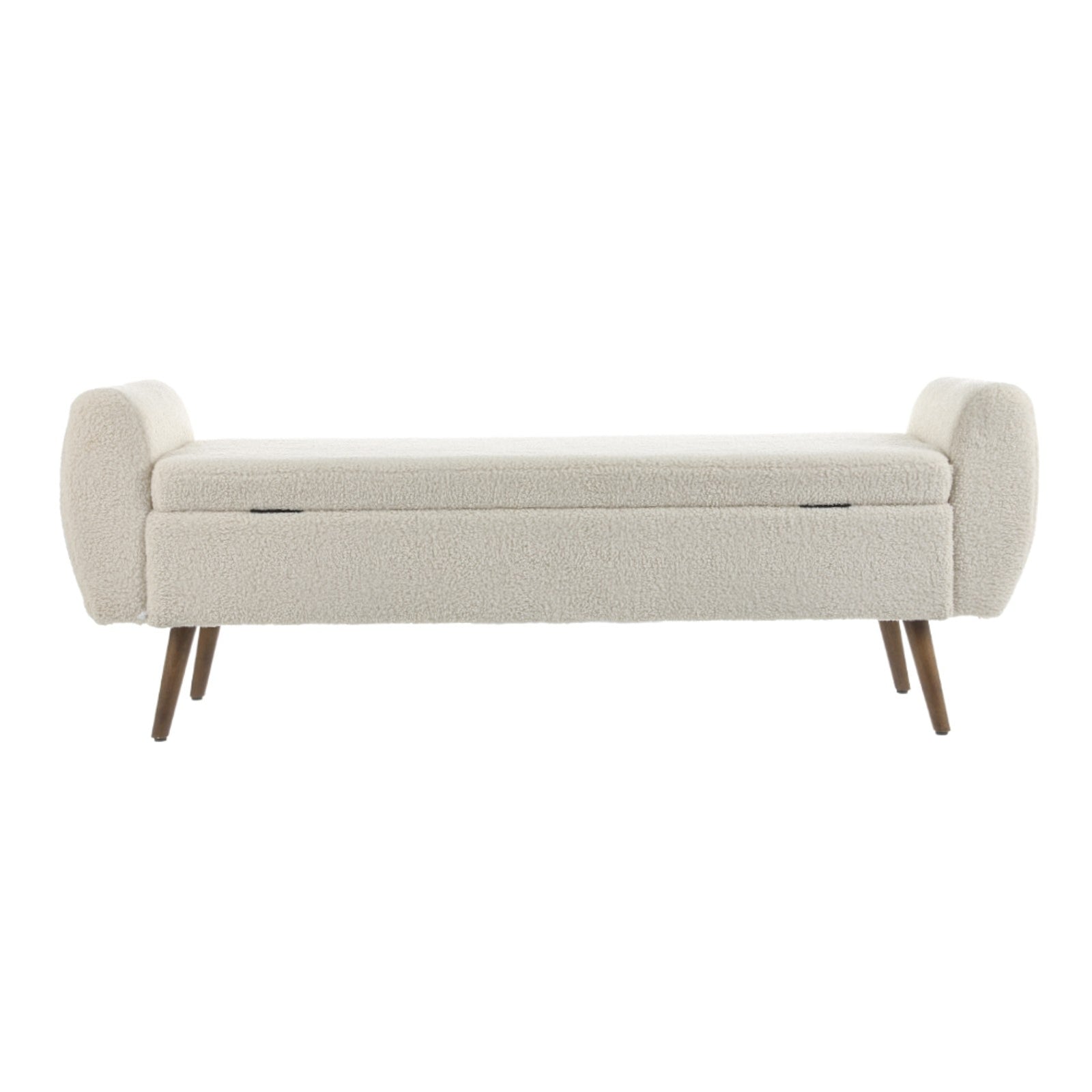 Breeins Teddy Fleece Upholstered Storage Bench