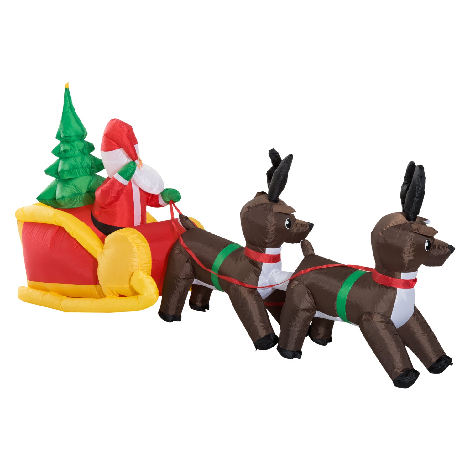 2ft Inflatable Self Santa Sleigh Reindeer Christmas