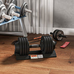 4-in-1 Adjustable Dumbbells Weights Set With Storage Tray 20kg