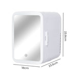 Spector Mini Fridge Portable Cooler Warmer With Mirror 5l For Bedroom Office Car