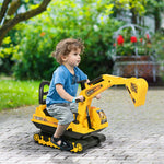 Ride On Excavator Toy Tractors Digger Movable Walker Construction Truck