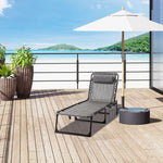 Lounger Reclining Camping Bed 5-position Adjustable