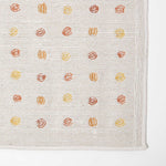 Tufted Cotton Bath Mat With Polka Dot Design | 50 x 80cm | Orange & White