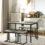 Dining Table Set Concrete Effect Kitchen Table And Chairs
