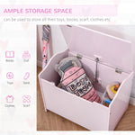 40x60cm Kids Storage Box Toy Organiser For Child 3 Yrs+ Bedroom | Pink