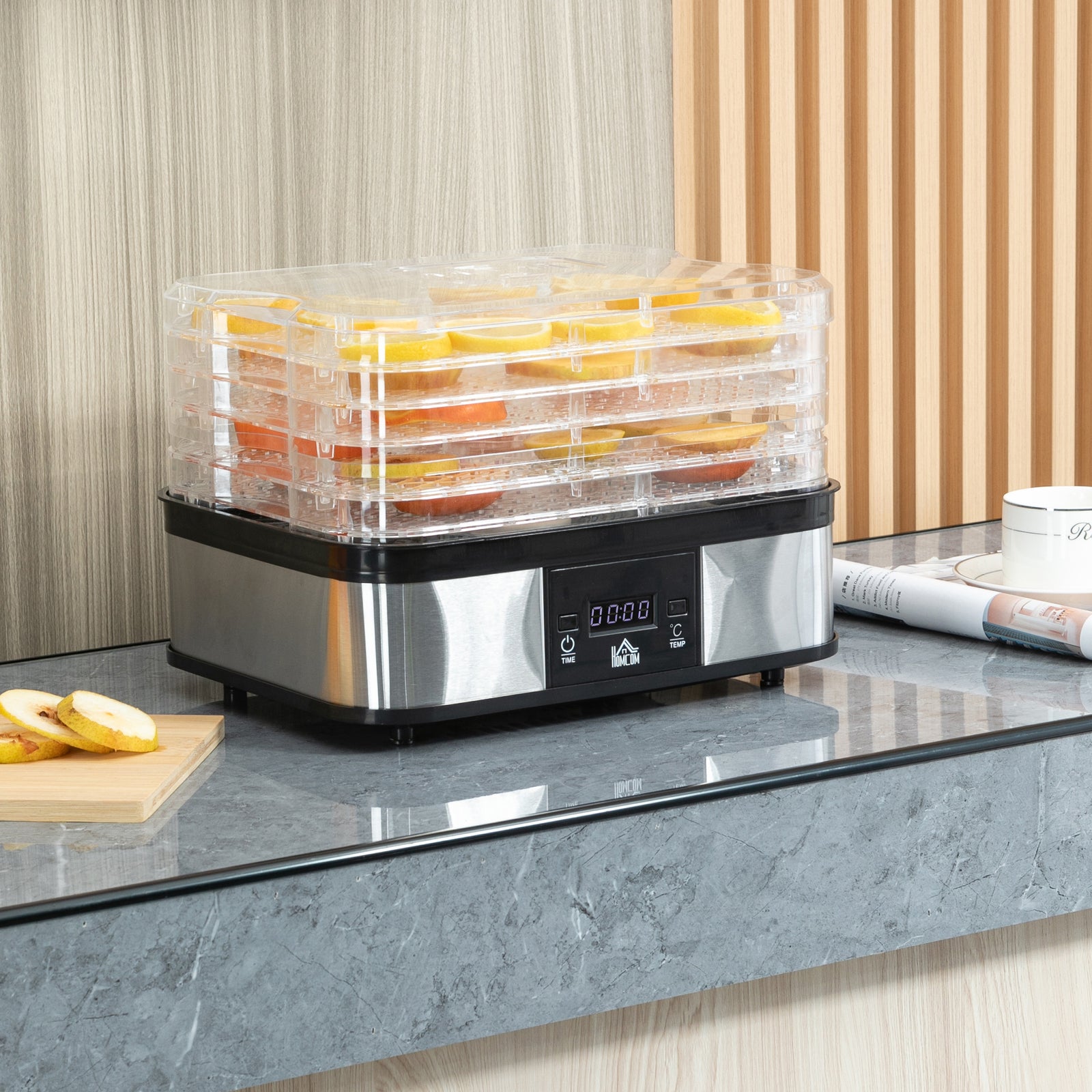 5 Tier Food Dehydrator 245w For Drying Fruit Meat Vegetable | One Size | Black