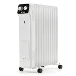 Oil-filled Electric Radiator 2500w, Adjustable Thermostat, 3 Settings | White