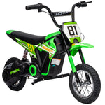24v Battery Powered Ride On Motorcycle With Rear Suspension | Green