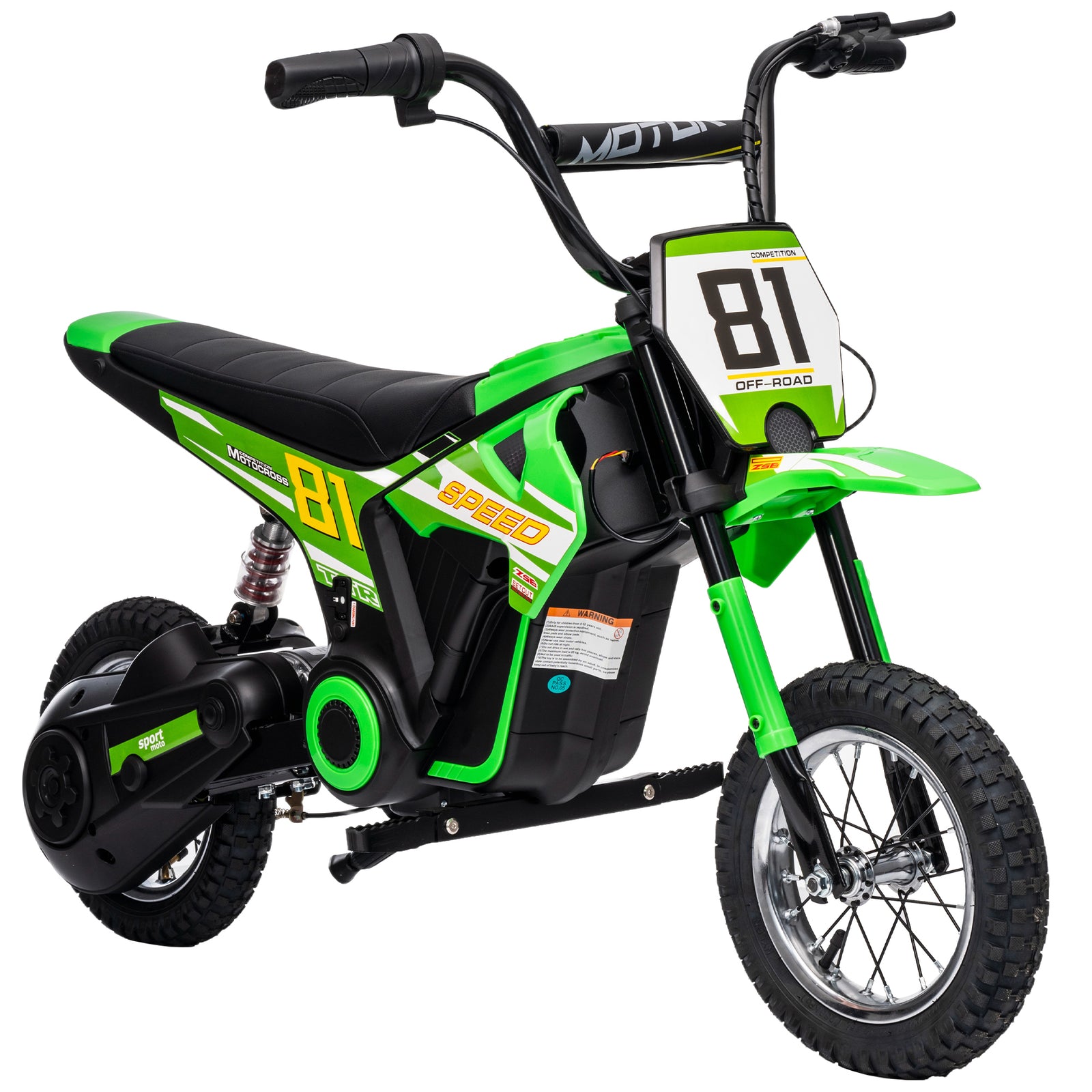 24v Battery Powered Ride On Motorcycle With Rear Suspension | Green