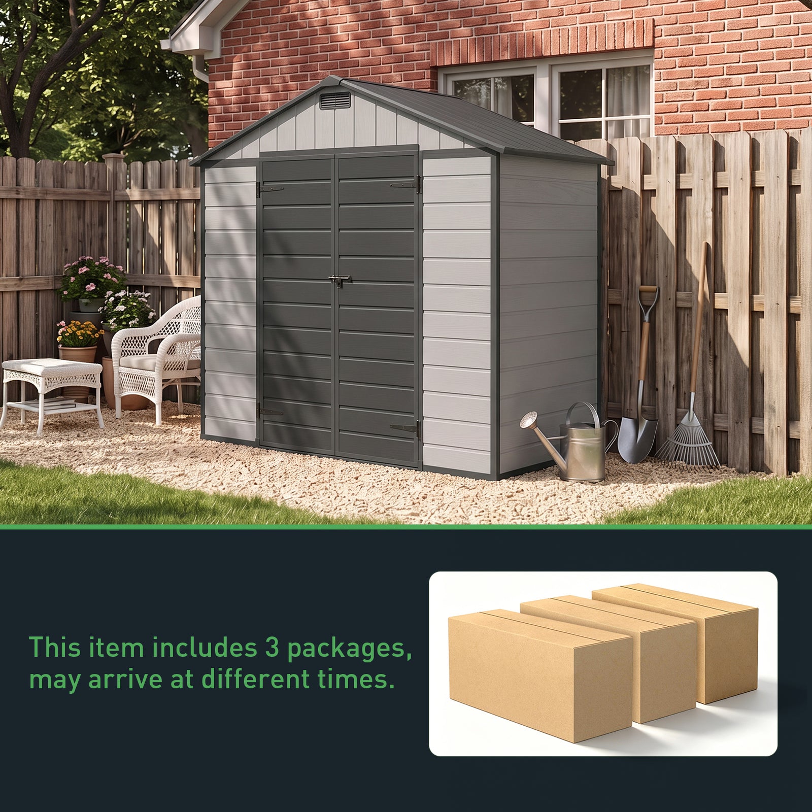 Breeins 8x4 Ft Large Garden Storage Shed