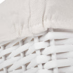 Wicker White Wicker Cotton Lined Storage Basket | Medium | White