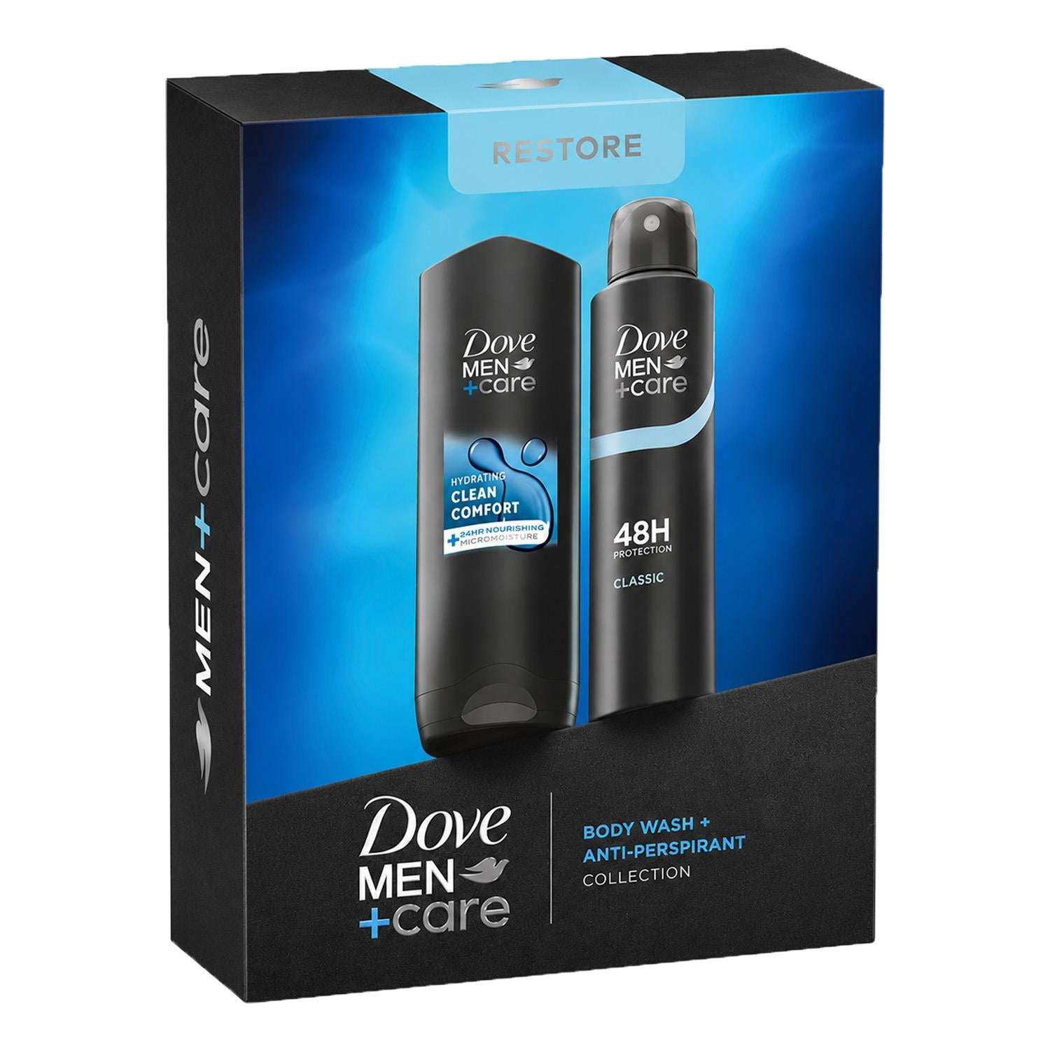Men+care Restore Duo Gift Set: Full-size Body Wash & Deodorant | Set of 1