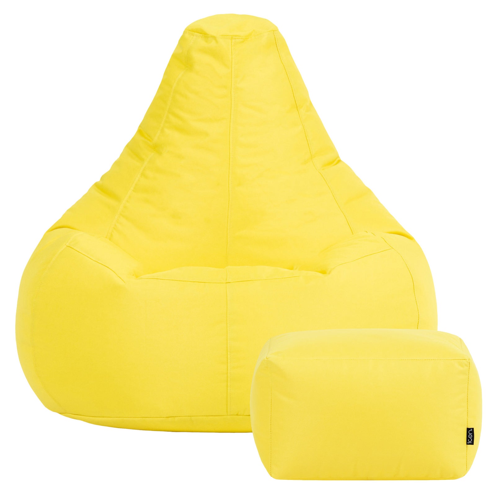 Recliner Indoor Outdoor Bean Bag Chair & Pouffe Chair | Yellow