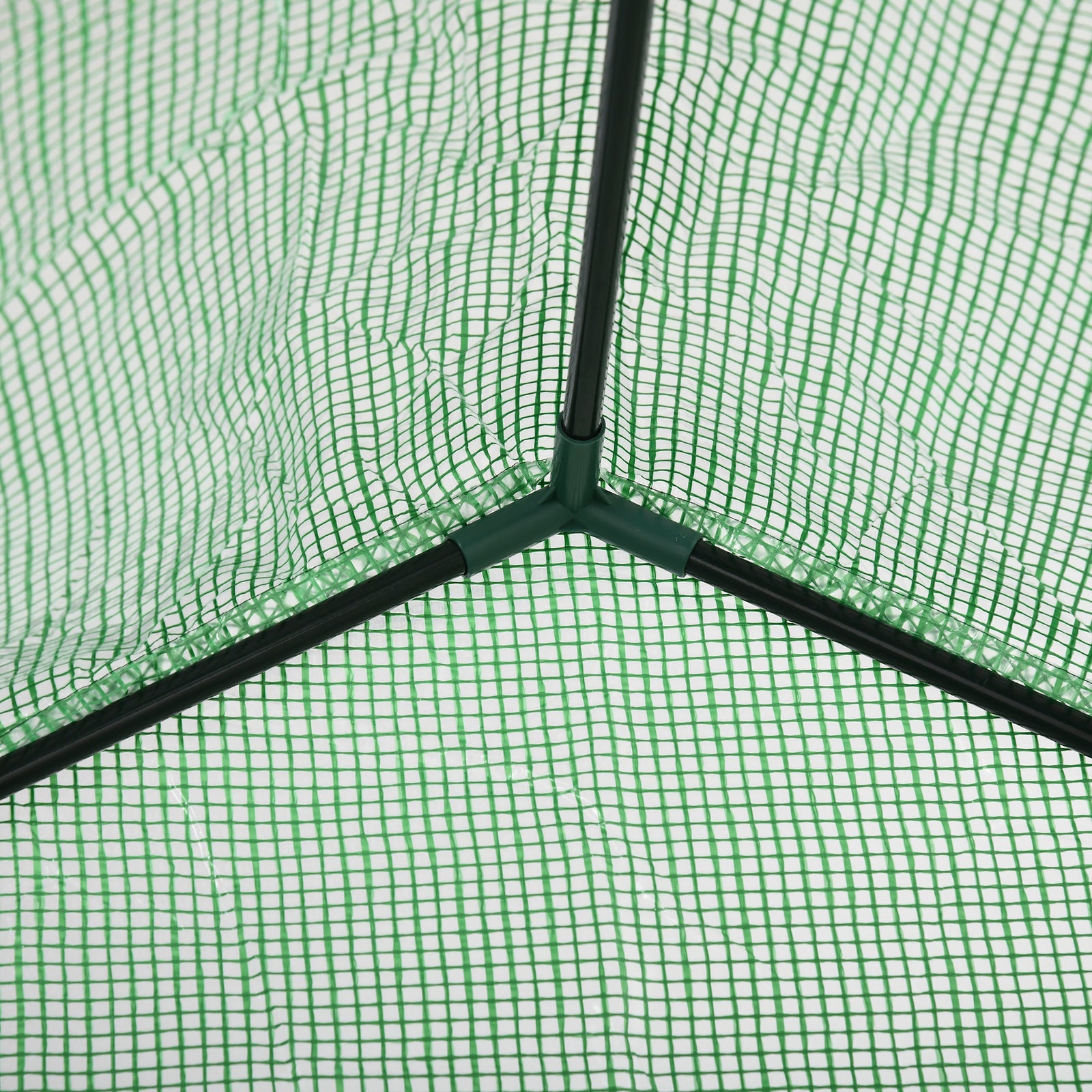 Walk-in Greenhouse With 2 Tier Shelf - Green