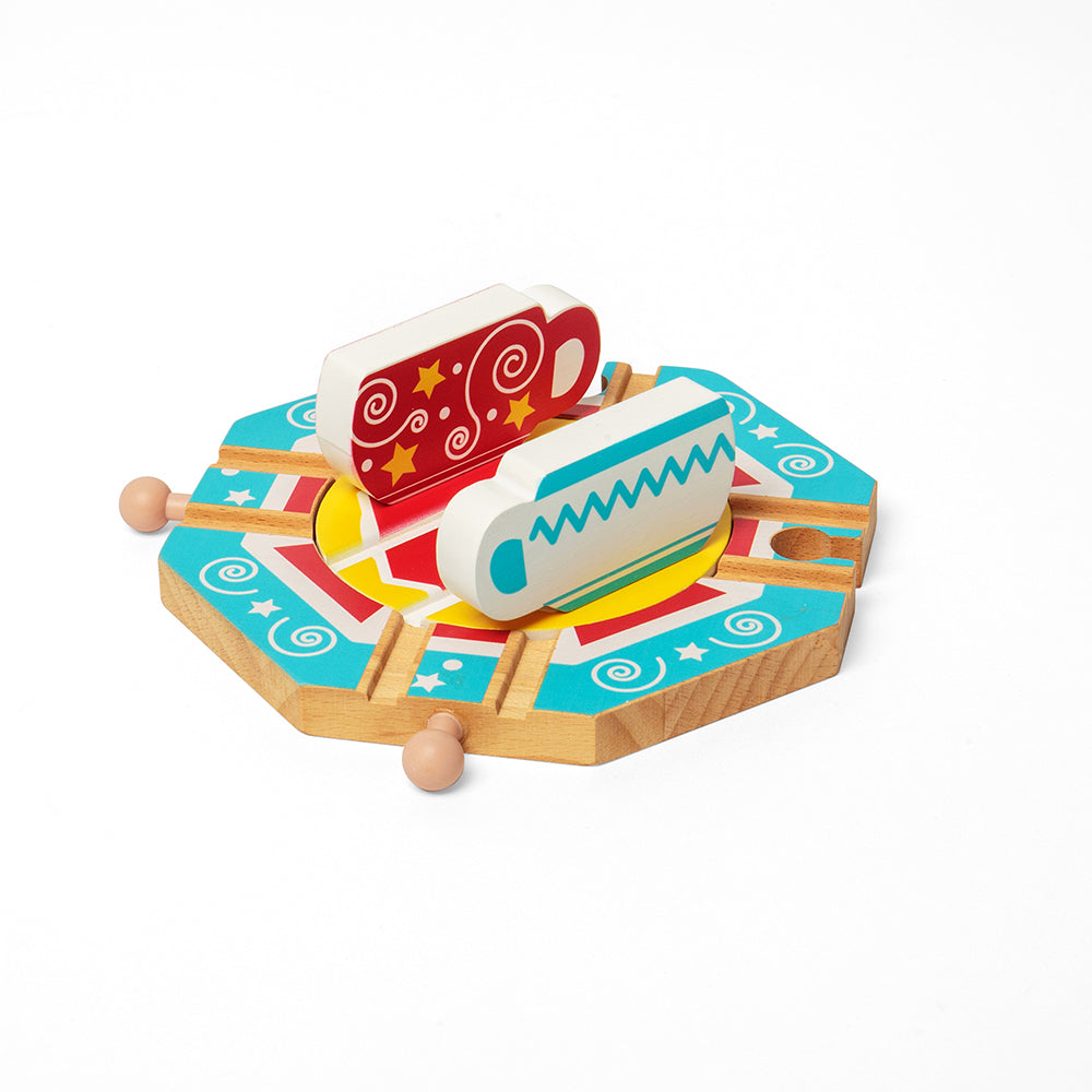 Tea Cup Track Turntable for Wooden Fun Fair Train Set