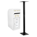 Post Box With Stand | White