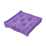 Cotton Plain Floor Cushion | 40cm x 40cm | Purple
