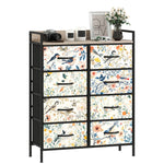 HOMCOM 8-drawer Chest Of Drawers, Fabric Dresser With Open Shelf