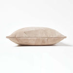 Real Leather Suede Cushion With Feather Filling | 45cm x 45cm | Cream