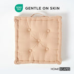 Cotton Plain Floor Cushion | 40cm x 40cm | Natural