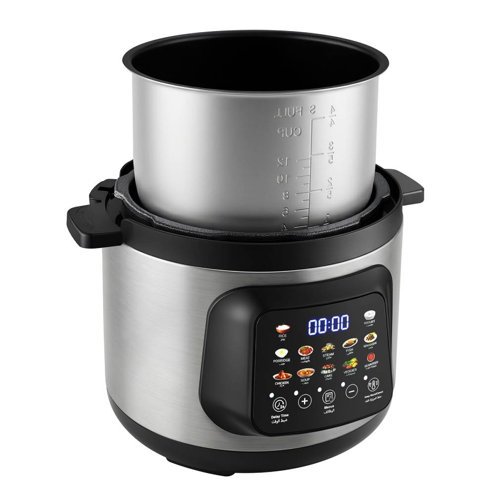 6l Smart Electric Pressure Cooker With Led Display, 1000w Multi Cooker, 12 Preset Cooking Menus, Touch Control, Non-stick Inner Pot